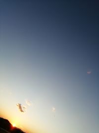 Low angle view of sky during sunset