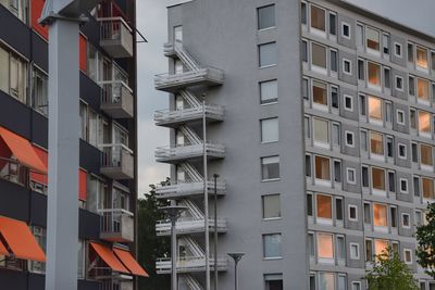 Low angle view of buildings in city
