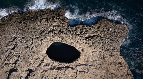 Aerial view of coral lagoon, malta