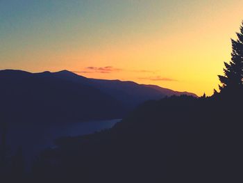 Sunset over mountains