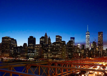 Illuminated cityscape at night