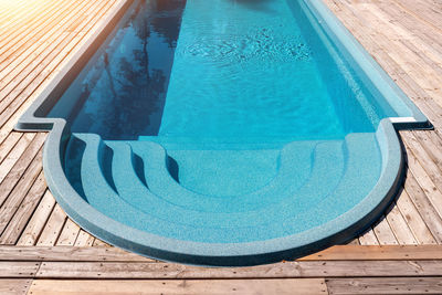 High angle view of swimming pool