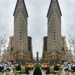 City street against sky