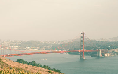 Bridge over sea and land