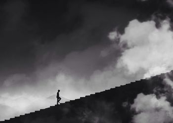 Low angle view of cloudy sky