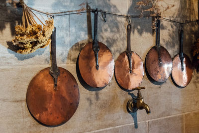 Clothes hanging on wood