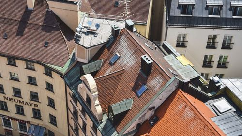 Low angle view of buildings in city