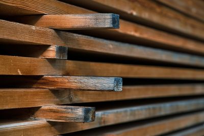 Close-up of stack of wood