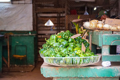 High angle view of vegetables for sale