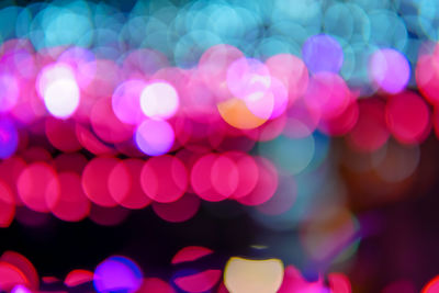 Defocused image of illuminated lights