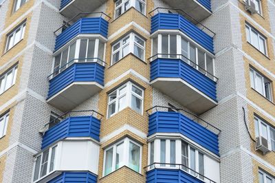 Low angle view of residential building