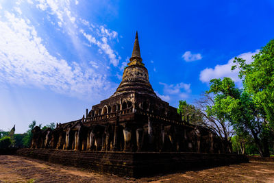 View of temple against cloudy sky