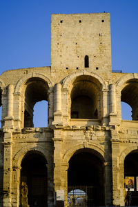 View of historical building against clear sky