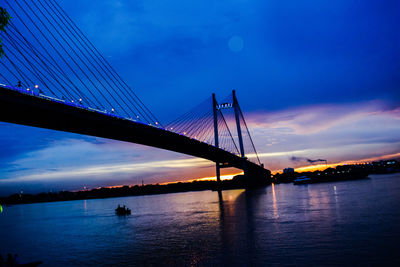 Low angle view of bridge over river