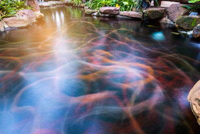 Scenic view of multi colored water