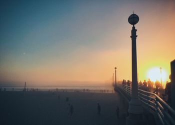 Scenic view of sunset over sea