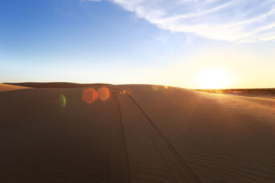 Scenic view of desert against sky