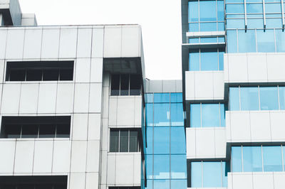 Low angle view of modern building against sky