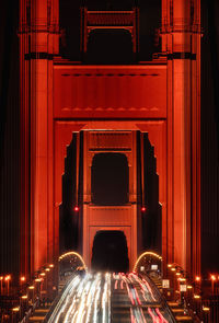 Close-up on traffic golden gate bridge