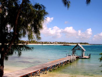 Pier in sea