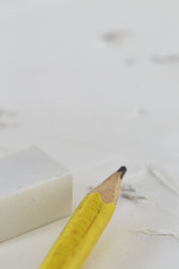 High angle view of banana on table