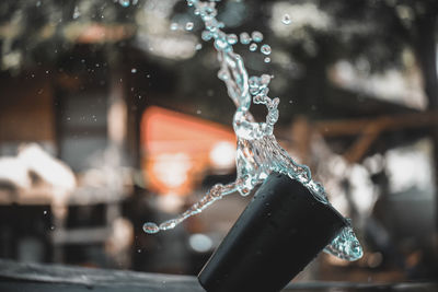 Close-up of raindrops on glass