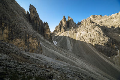 Torre del diavolo in cadini di misurina dolomite alps, veneto, italy