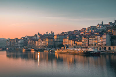Sunset in porto, portugal