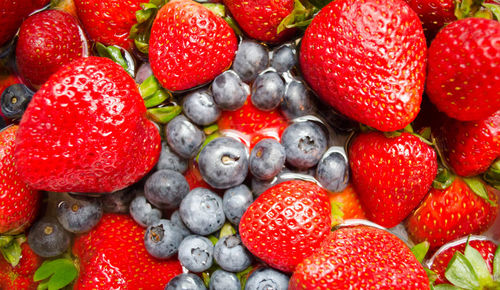 Full frame shot of strawberries