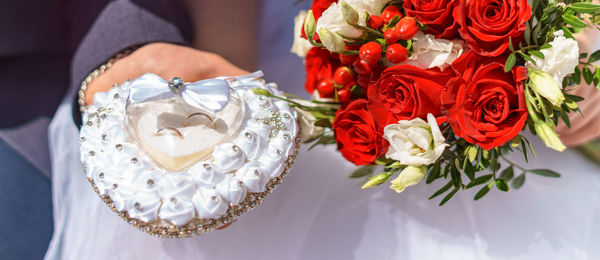 Close-up of rose bouquet