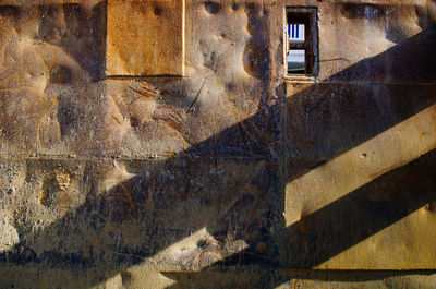 Close-up of rusty window