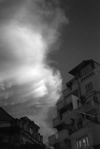 Low angle view of buildings in city