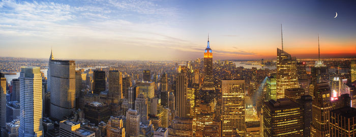 Aerial view of buildings in city