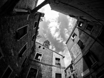 Low angle view of buildings against sky