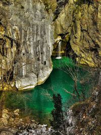 Rock formations in water