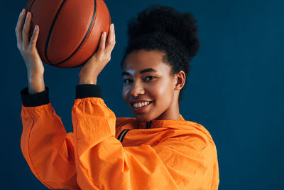 Man playing basketball