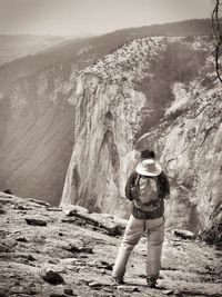 Man standing on mountain