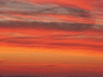 Low angle view of orange sky
