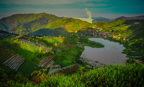 Scenic view of landscape against sky