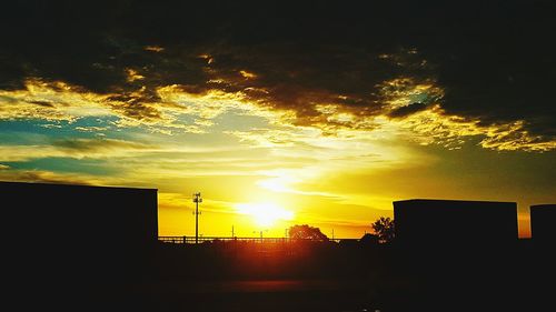 Sun shining through clouds