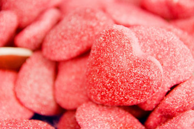Full frame shot of heart shape candies