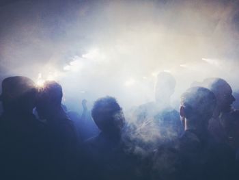 People enjoying at music concert