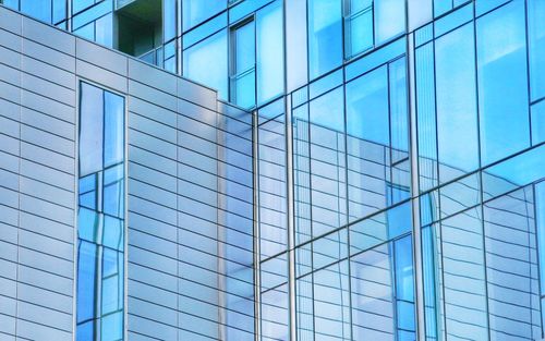 Low angle view of glass building