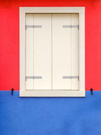 Closed red door