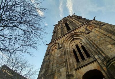 Low angle view of historic building against sky