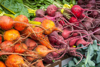 Full frame vegetables in market