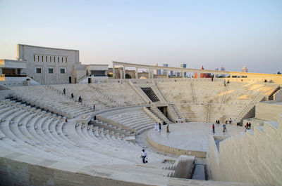 The katara amphitheater in doha. traditional islamic features with classical greek influences.