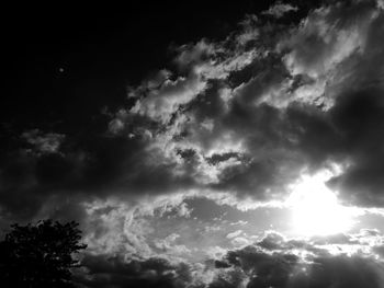 Low angle view of cloudy sky