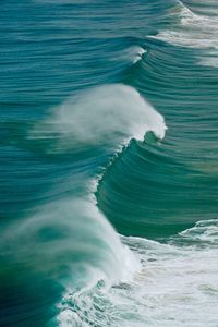 Waves rushing towards shore