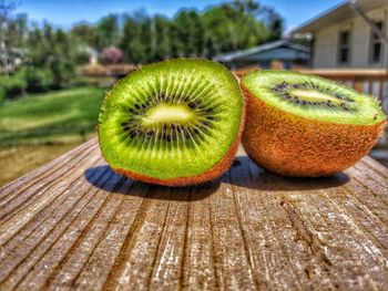 Close-up of fruits on table